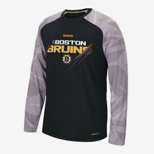 Reebok Men’s NHL Boston Bruins Performance Long Sleeve Tee Size Small